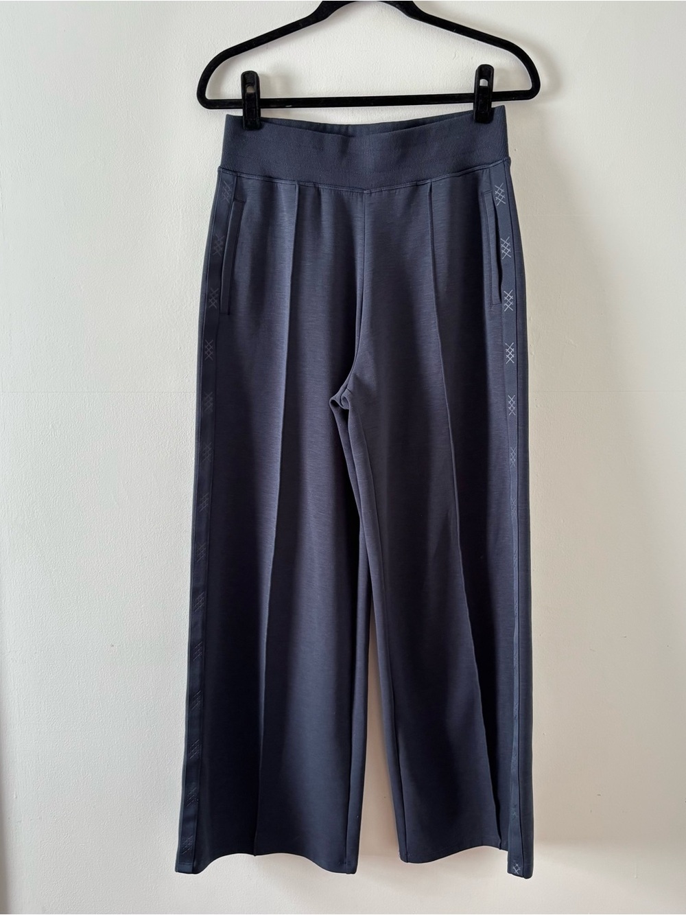 RHONE Navy Wide-Leg Track Pants - Picture 4 of 8